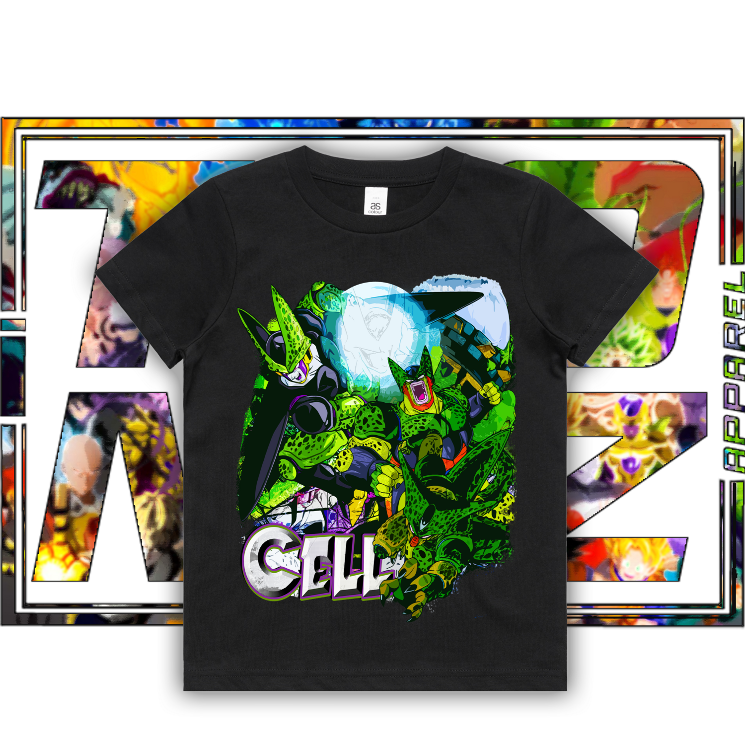 Cell - Kids, Colour: ASColour Kids Tee - Black