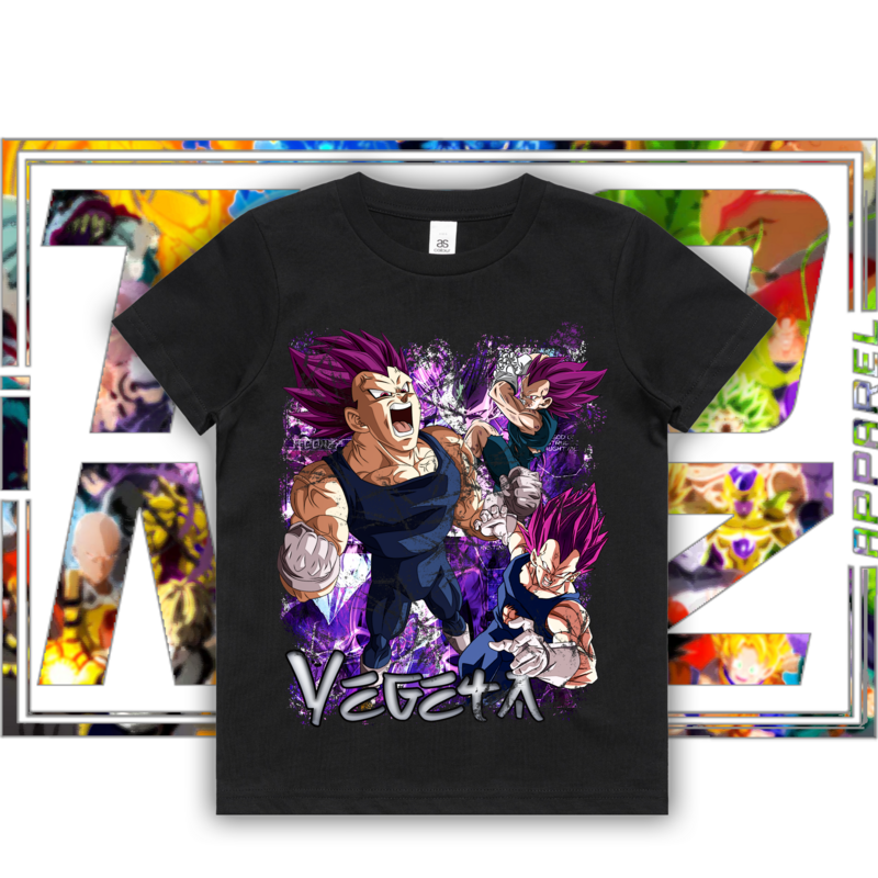 UE Vegeta - Kids, Colour: ASColour Kids Tee - Black