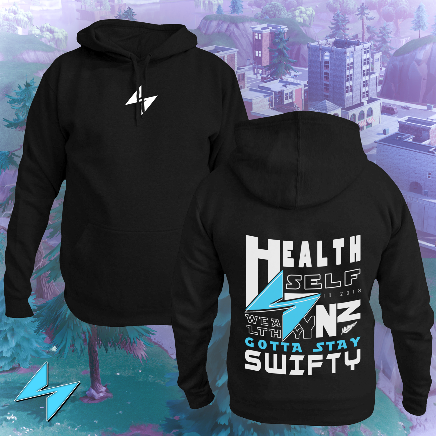 SwiftyyyNZ - Health - Wealth - Self Hoodie