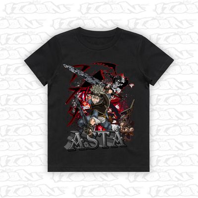 Asta artwork printed on AS Colour Kids Tee (front view)