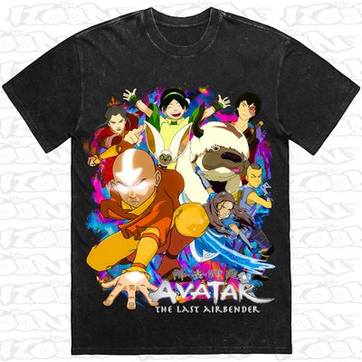 Avatar The Last Airbender artwork printed on AS Colour Heavy Stone Tee (front view)

