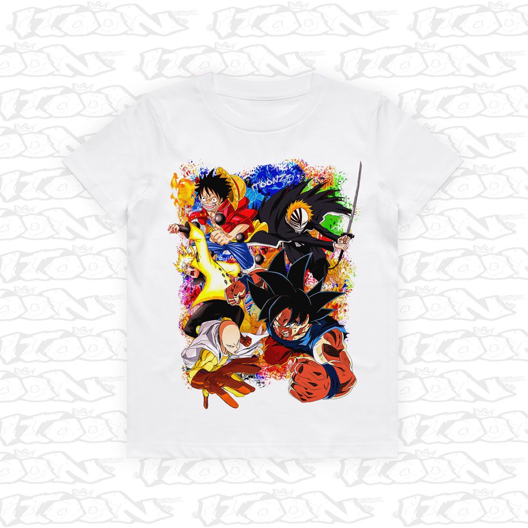 Anime Mania Kids, Style: Kids Tee, Colour: White