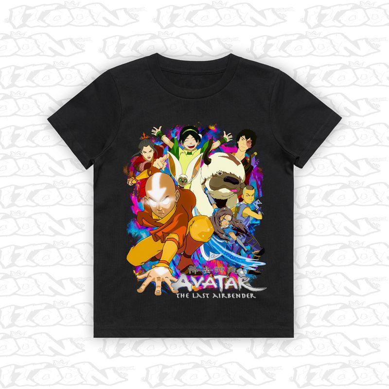 Avatar The Last Airbender artwork printed on AS Colour Kids Tee (front view)

