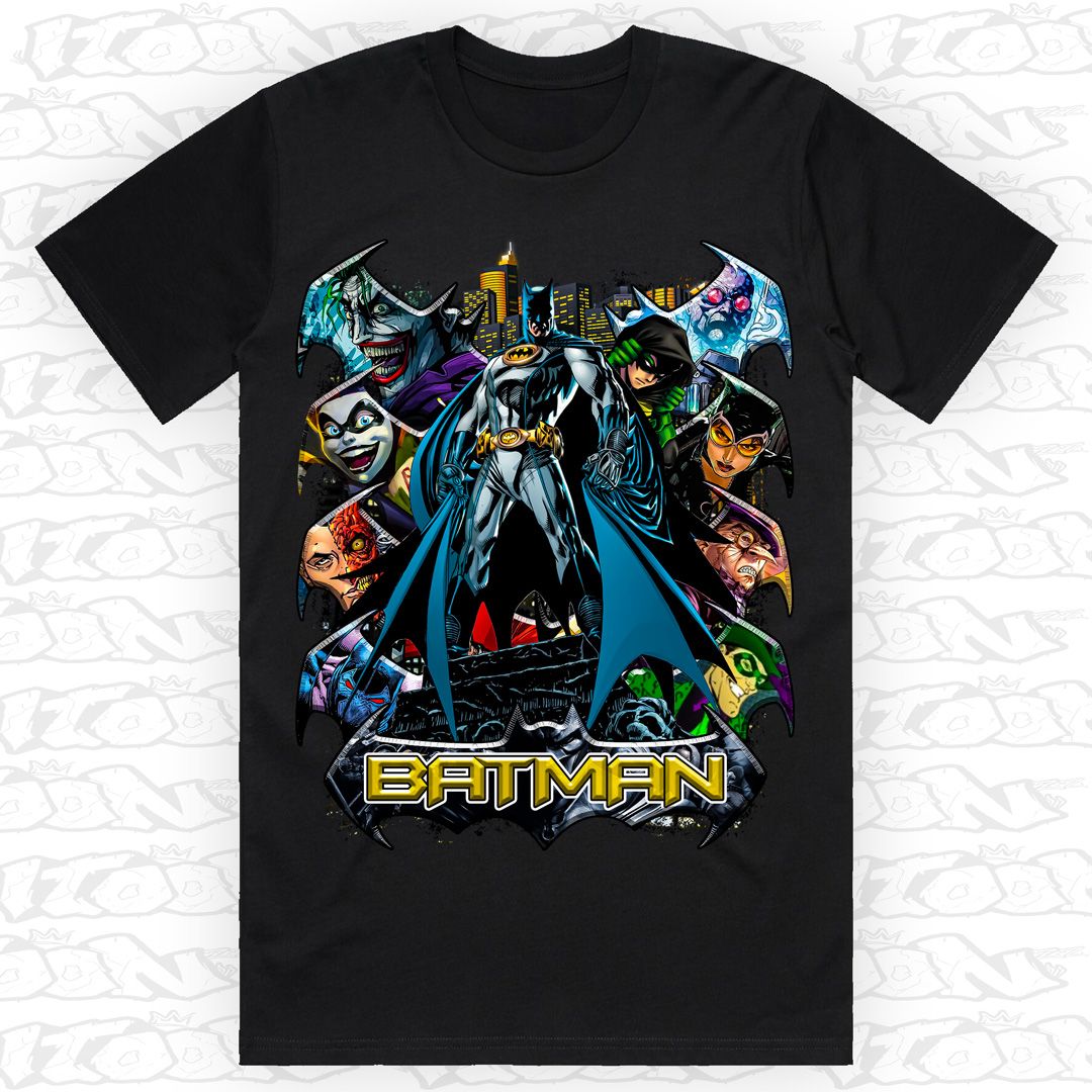 Batman, Style: Block Tee, Colour: Black