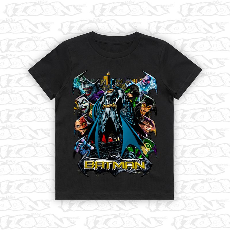 Batman artwork printed on AS Colour Kids Tee (front view)


