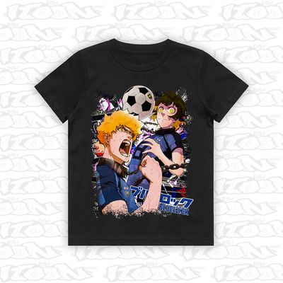 Blue Lock artwork printed on AS Colour Kids Tee (front view)
