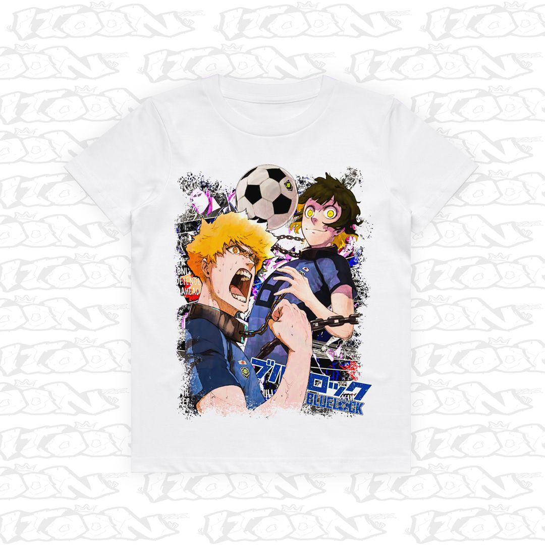 Blue Lock Kids, Style: Kids Tee, Colour: White