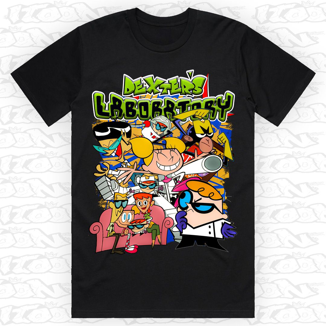 Dexter’s Laboratory, Style: Block Tee, Colour: Black