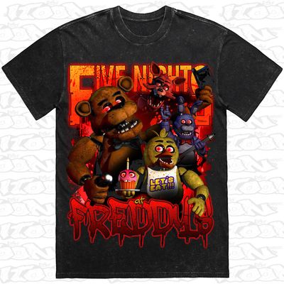 Five Nights at Freddy’s artwork printed on AS Colour Heavy Stone Tee (front view)
