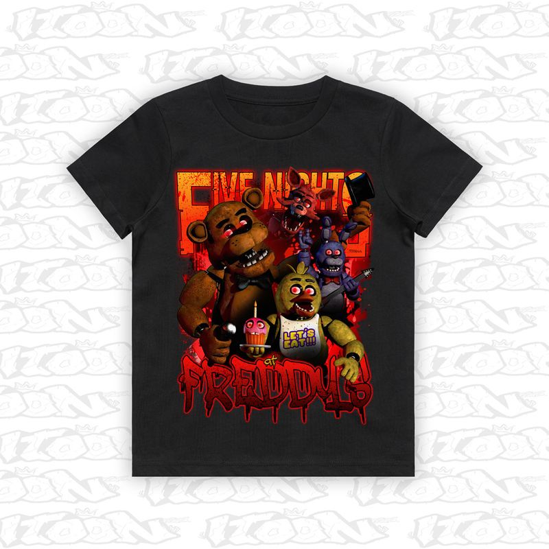 Five Nights at Freddy’s artwork printed on AS Colour Kids Tee (front view)
