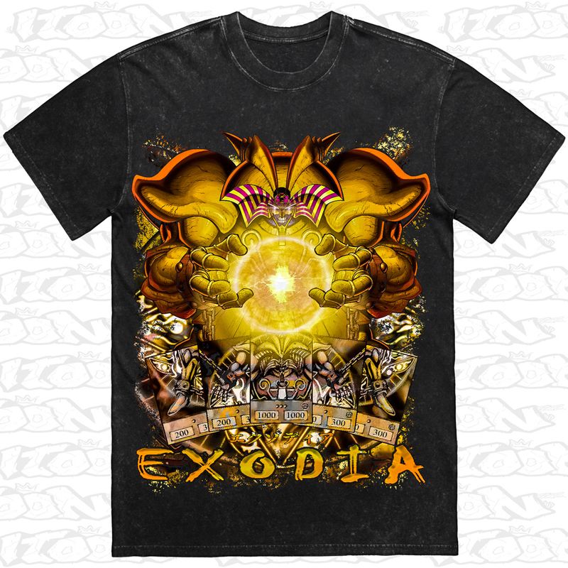 Exodia artwork printed on AS Colour Heavy Stone Tee (front view)
