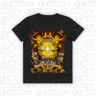 Exodia artwork printed on AS Colour Kids Tee (front view)
