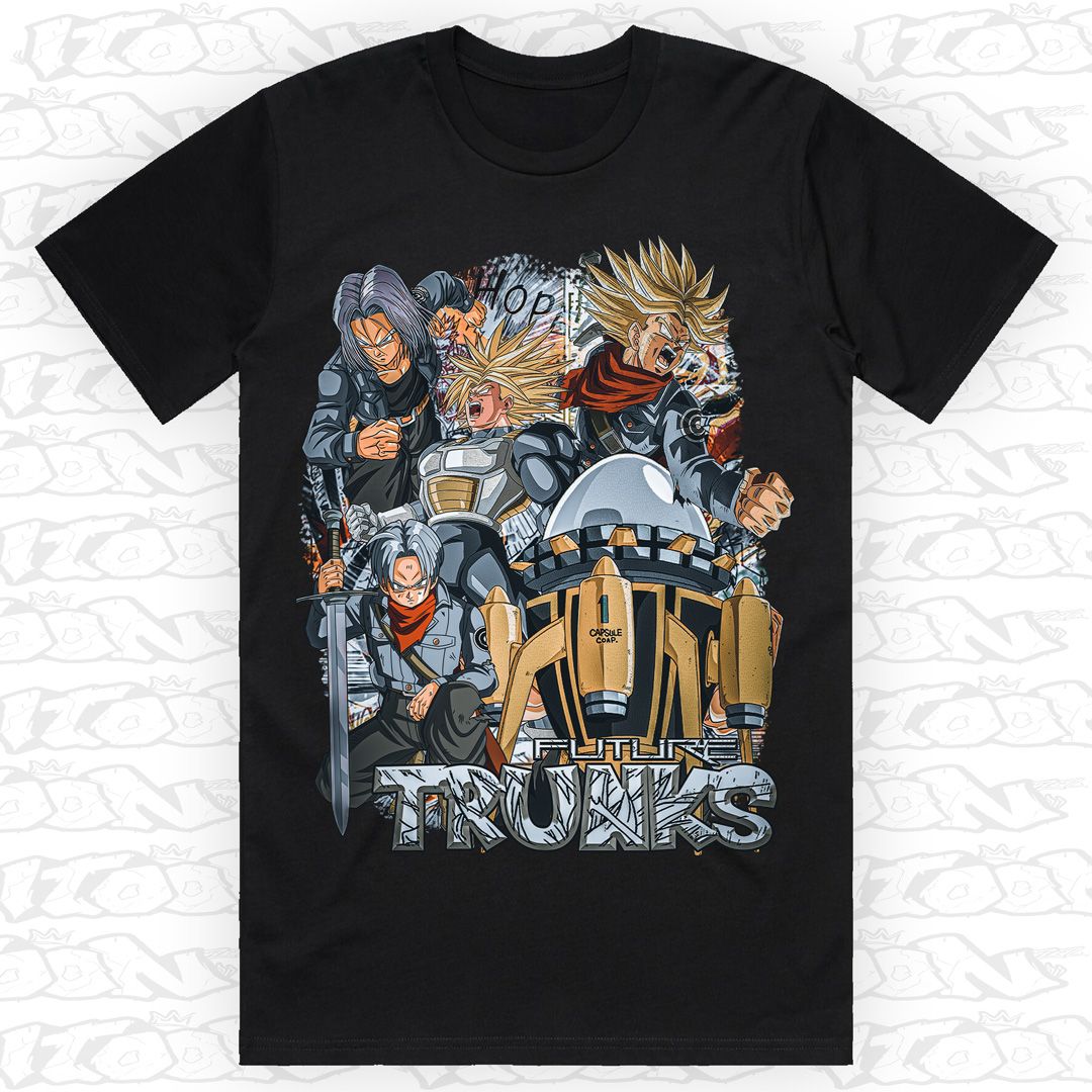 Future Trunks, Style: Block Tee, Colour: Black