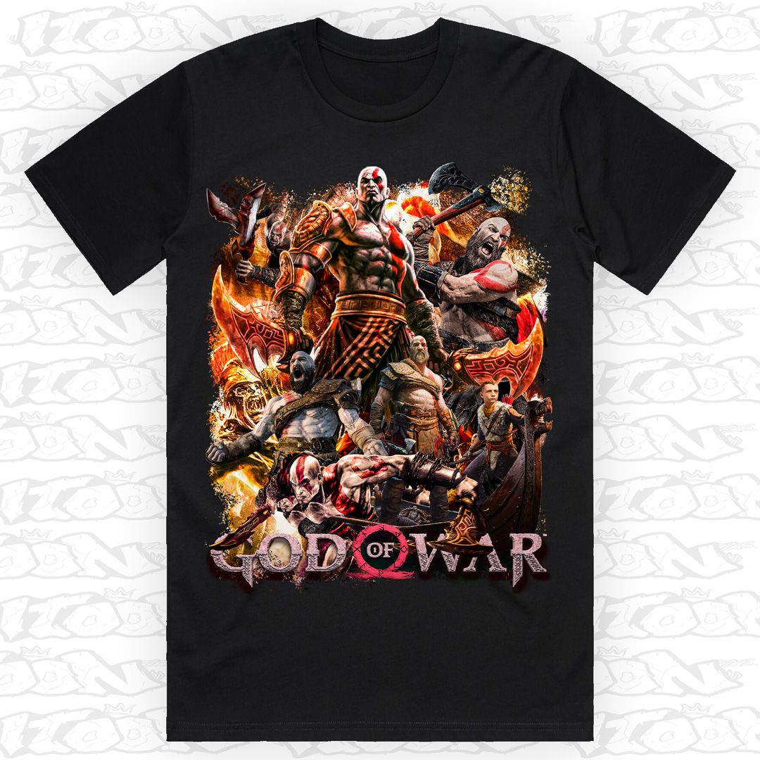God of War, Style: Block Tee, Colour: Black
