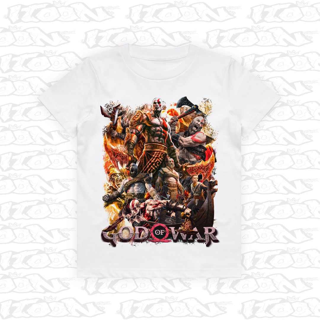 God of War Kids, Style: Kids Tee, Colour: White