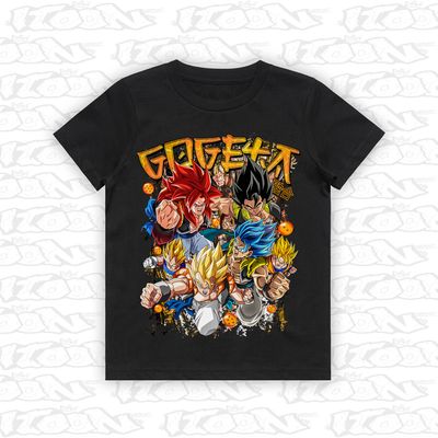 Gogeta artwork printed on AS Colour Kids Tee (front view)
