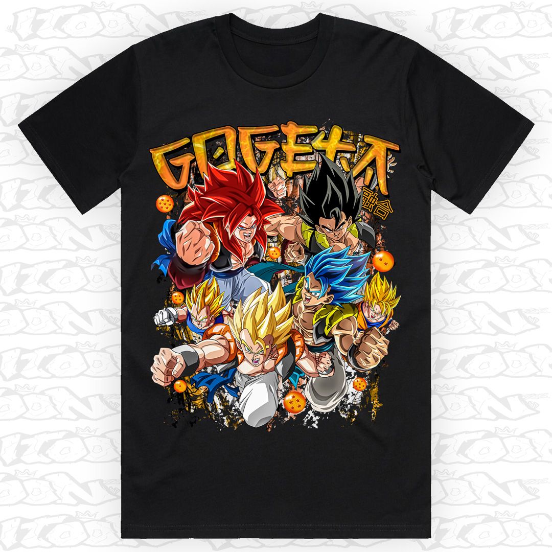 Gogeta, Style: Block Tee, Colour: Black