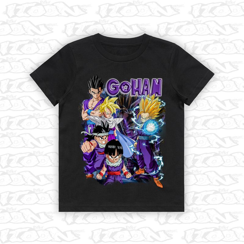 Gohan artwork printed on AS Colour Kids Tee (front view)

