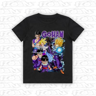 Gohan artwork printed on AS Colour Kids Tee (front view)
