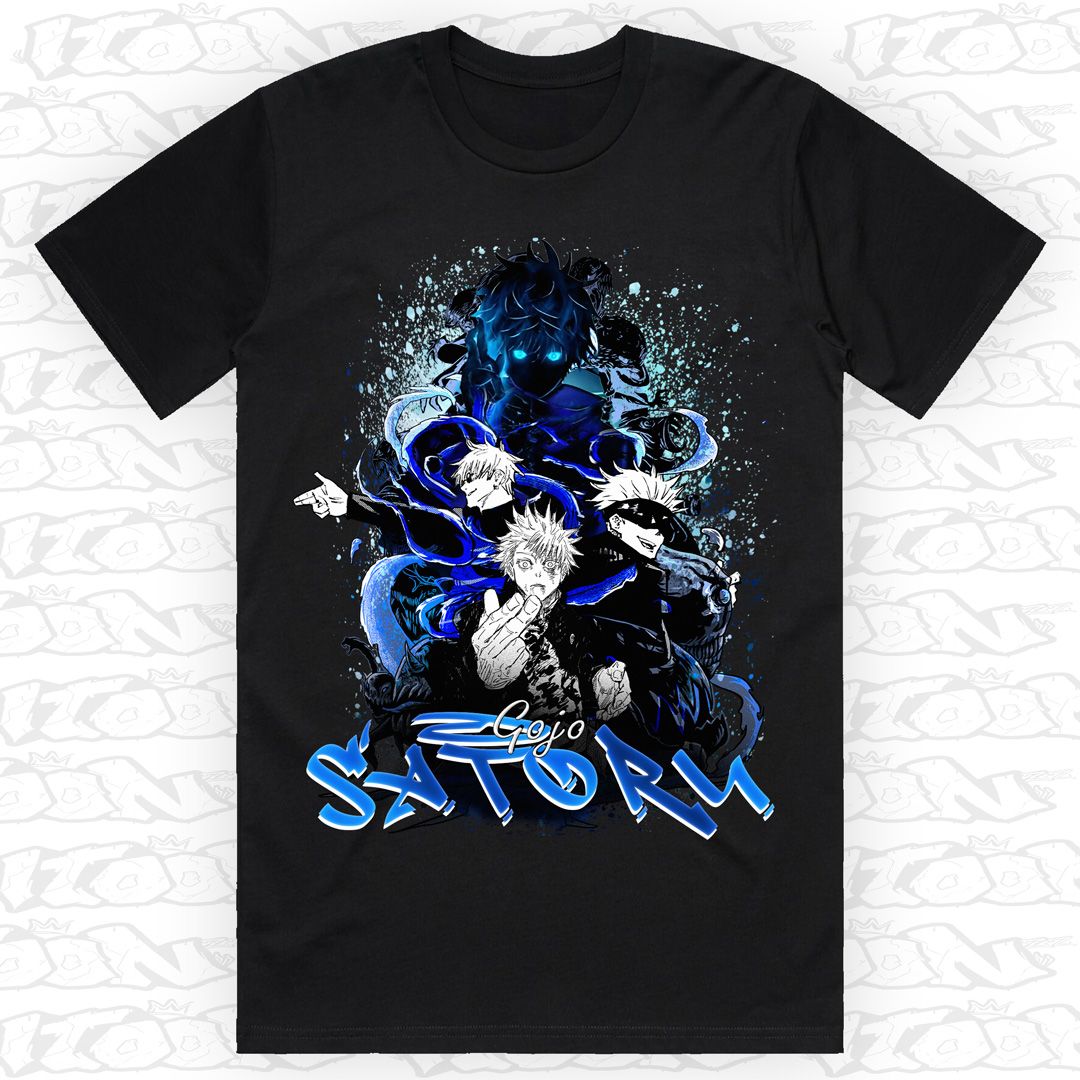 Gojo Lapse Blue, Style: Block Tee, Colour: Black