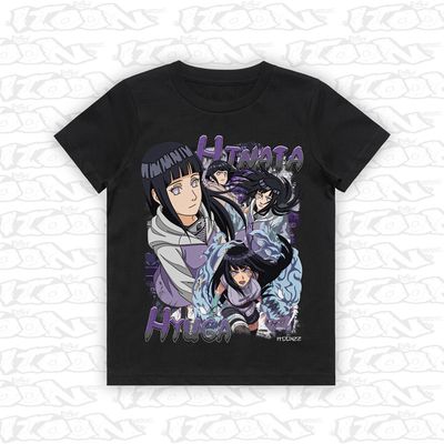 Hinata Hyuga artwork printed on AS Colour Kids Tee (front view)
