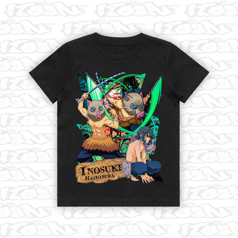 Inosuke Hashibira artwork printed on AS Colour Kids Tee (front view)
