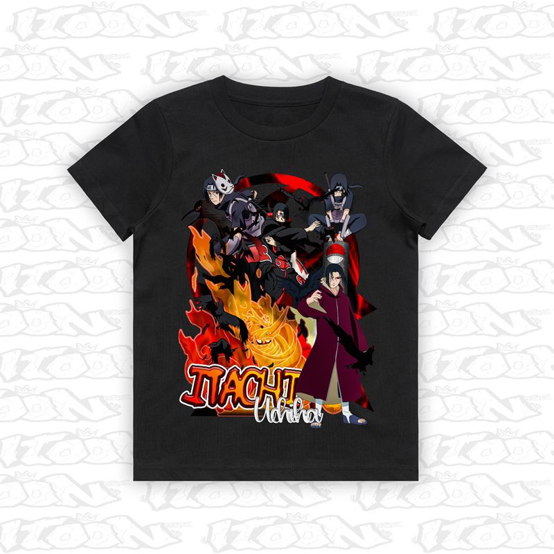 Itachi Uchiha artwork printed on AS Colour Kids Tee (front view)
