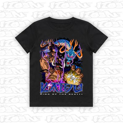 Kaido artwork printed on AS Colour Kids Tee (front view)
