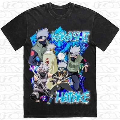 Kakashi Hatake artwork printed on AS Colour Heavy Stone Tee (front view)
