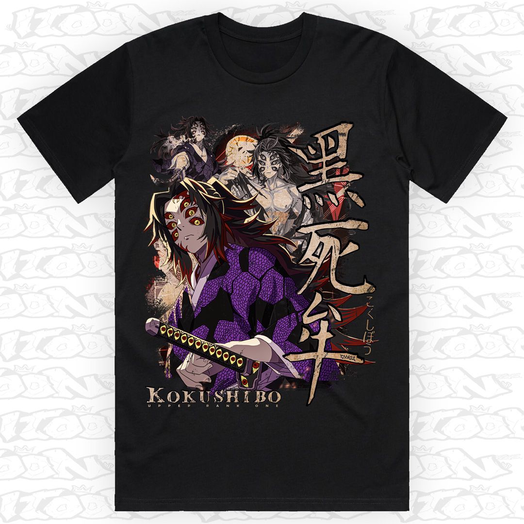 Kokushibo, Style: Block Tee, Colour: Black