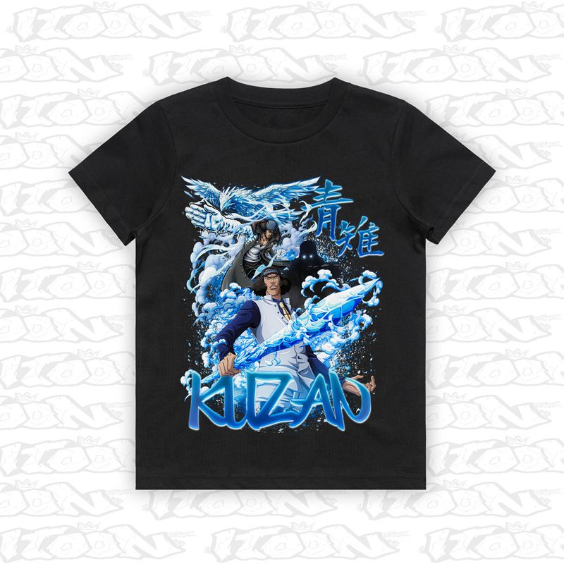 Kuzan artwork printed on AS Colour Kids Tee (front view)
