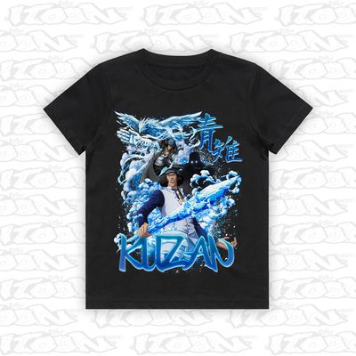 Kuzan artwork printed on AS Colour Kids Tee (front view)
