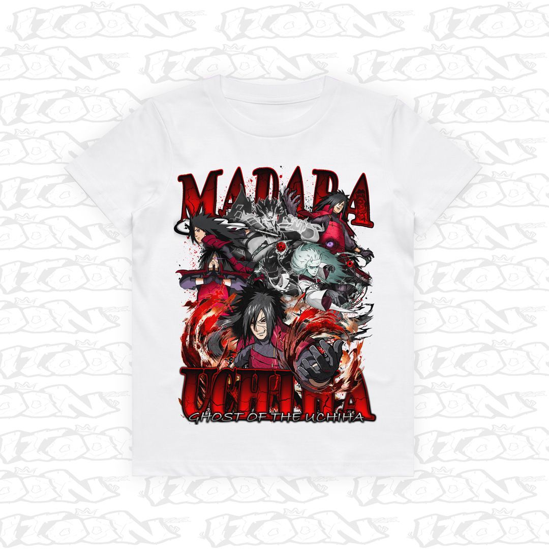 Madara Uchiha Kids, Style: Kids Tee, Colour: White