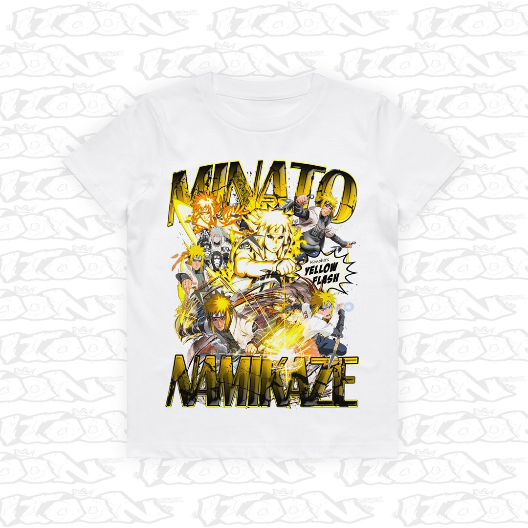 Minato Namikaze Kids, Style: Kids Tee, Colour: White