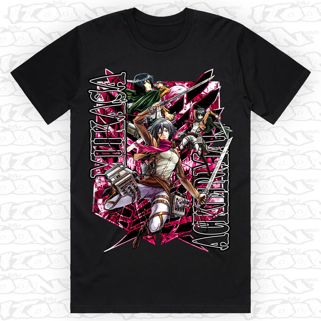 Mikasa Ackerman, Style: Block Tee, Colour: Black