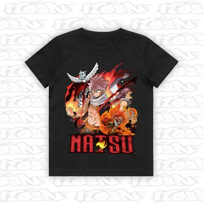 Natsu Dragneel artwork printed on AS Colour Kids Tee (front view)

