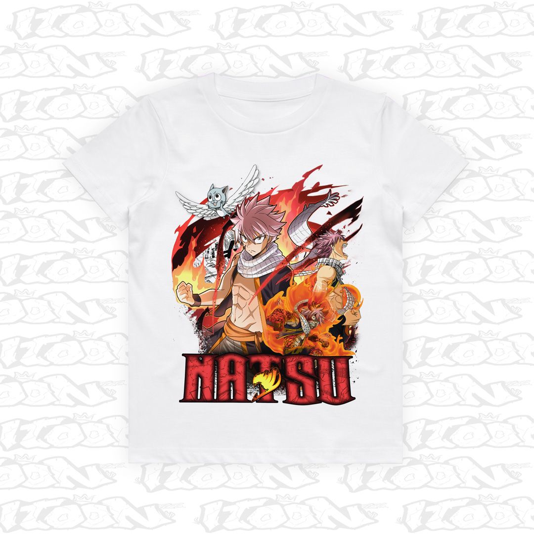 Natsu Dragneel Kids, Style: Kids Tee, Colour: White