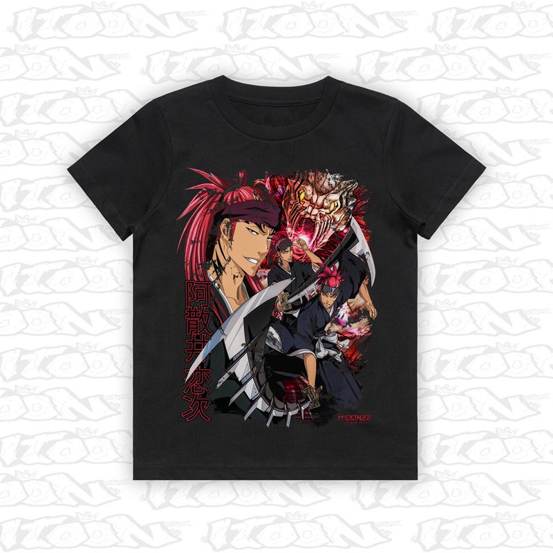 Renji Abarai artwork printed on AS Colour Kids Tee (front view)
