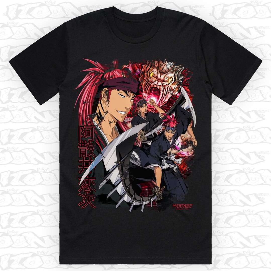 Renji Abarai, Style: Block Tee, Colour: Black
