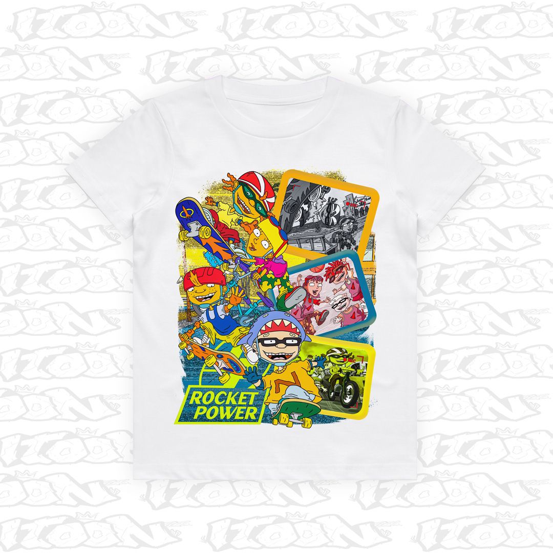 Rocket Power Kids, Style: Kids Tee, Colour: White