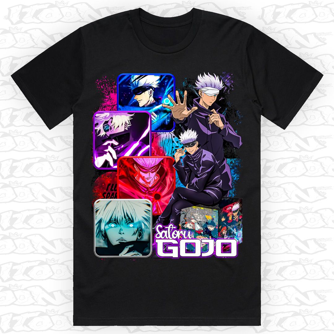 Satoru Gojo, Style: Block Tee, Colour: Black