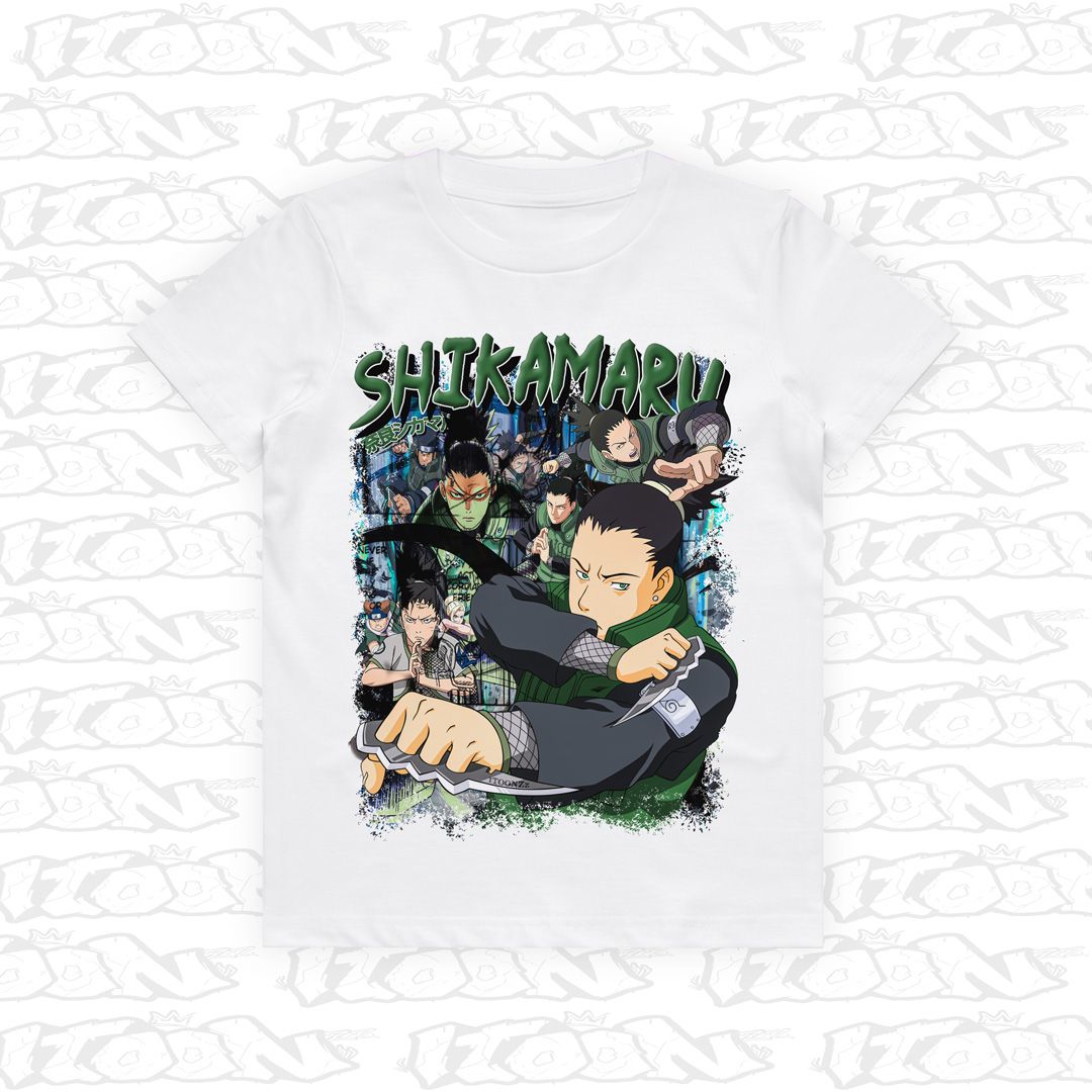 Shikamaru Nara Kids, Style: Kids Tee, Colour: White