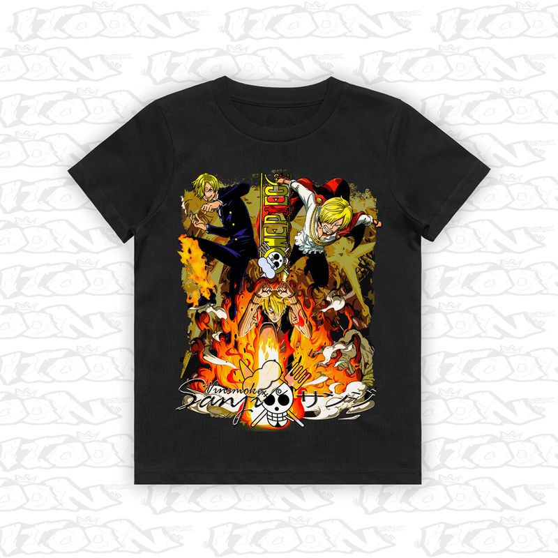 Vinsmoke Sanji artwork printed on AS Colour Kids Tee (front view)
