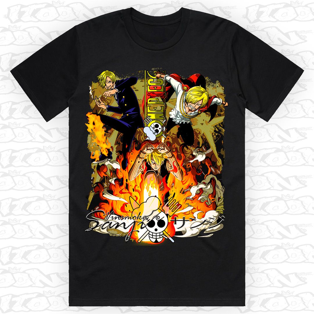 Vinsmoke Sanji, Style: Block Tee, Colour: Black