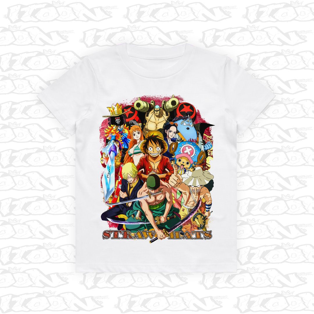 Straw Hats Kids, Style: Kids Tee, Colour: White