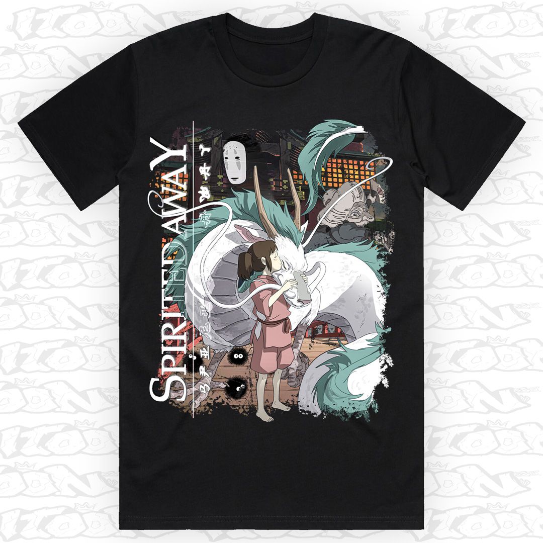 Spirited Away, Style: Block Tee, Colour: Black