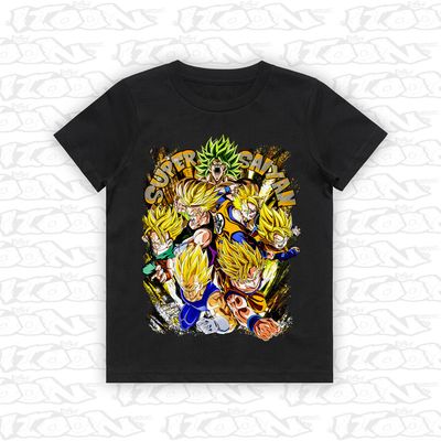 Super Saiyan artwork printed on AS Colour Kids Tee (front view)
