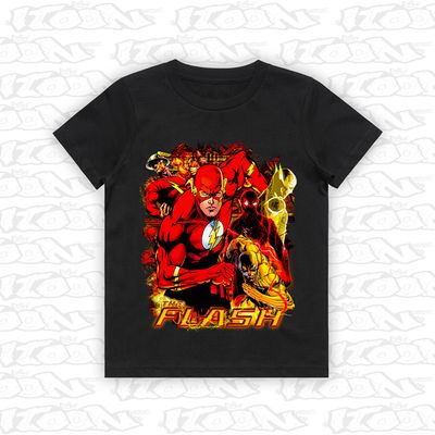 The Flash artwork printed on AS Colour Kids Tee (front view)
