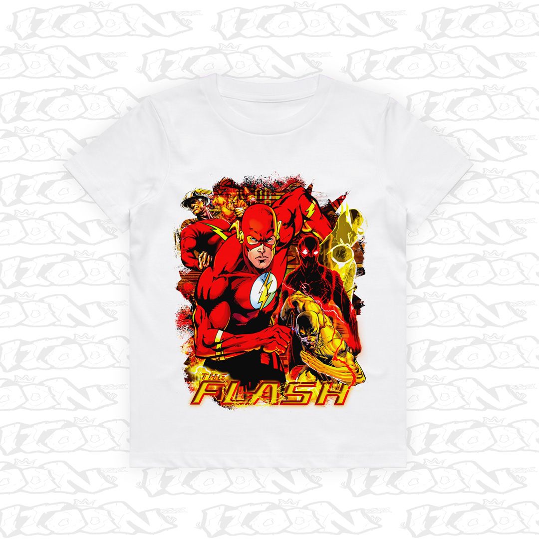 The Flash Kids, Style: Kids Tee, Colour: White