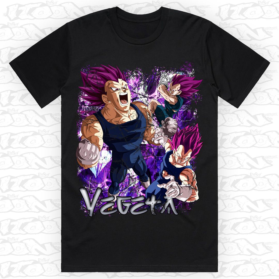 Ultra Ego Vegeta, Style: Block Tee, Colour: Black